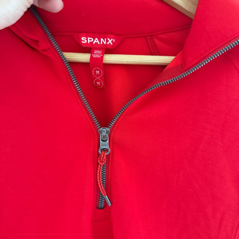 Spanx AirEssentials Half Zip Sweater in Red - Picture 5 of 8